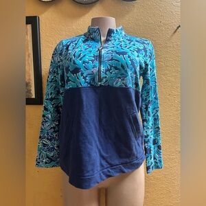 Lilly Pulitzer Blue and Teal Sweatshirt